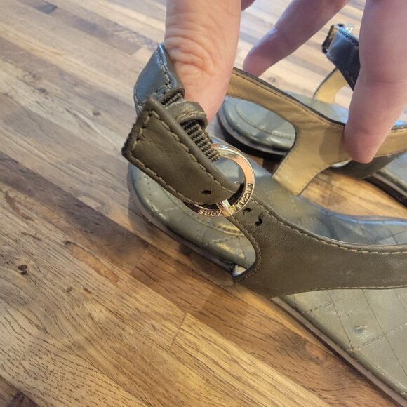 MICHAEL Michael Kors Alice Leather Post Toe Sandals Brown - Picture 11 of 15